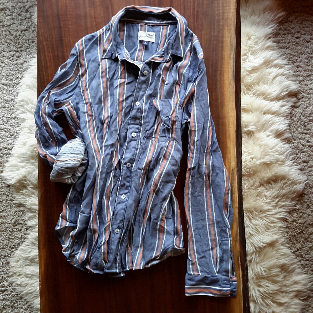 Striped button down shirt